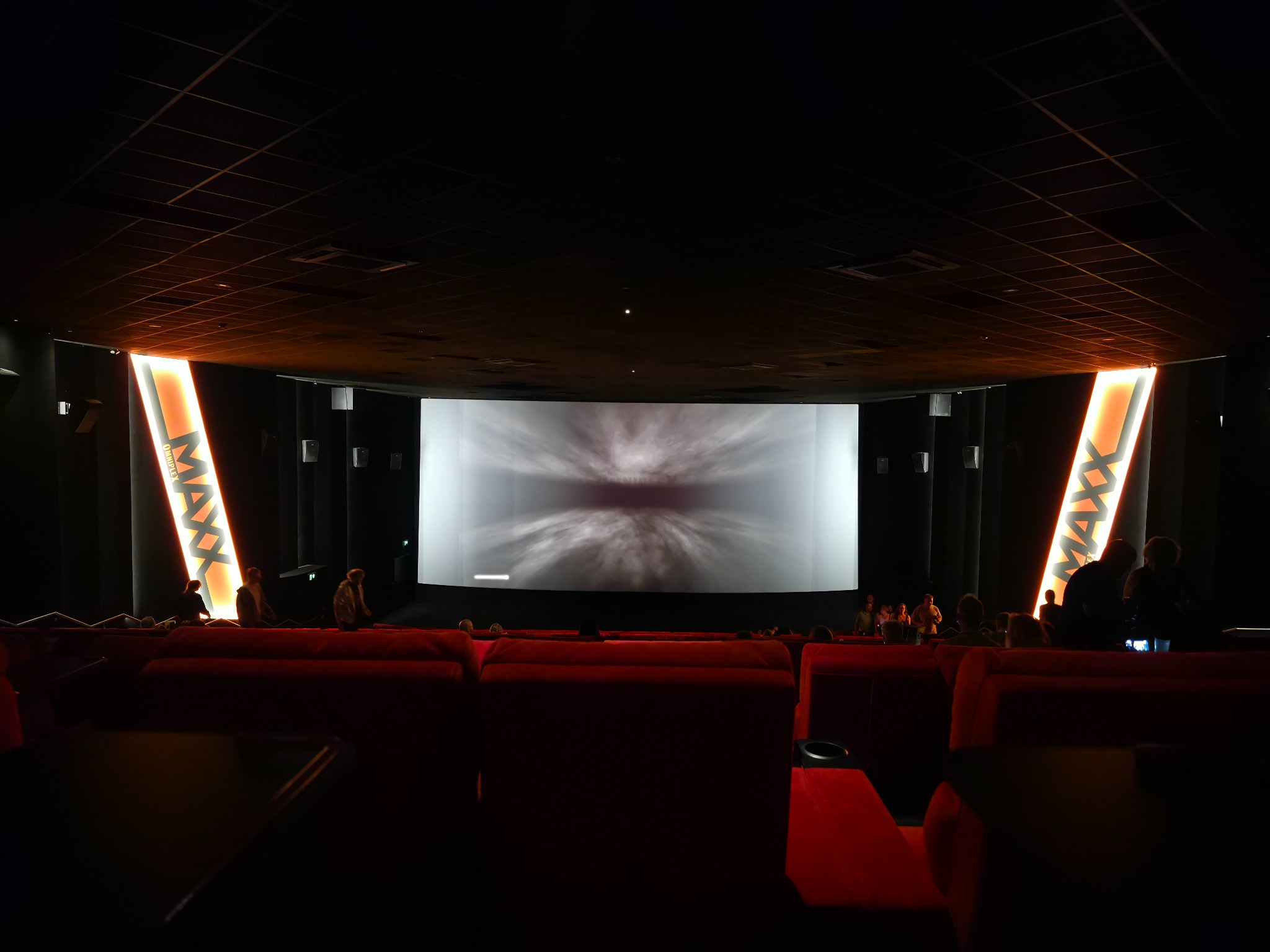 Cinema screen before the film began
